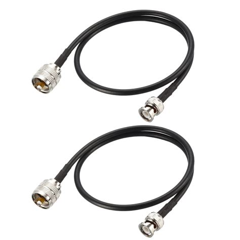 Uxcell Uhf Pl259 To Bnc Male Antenna Radio Cable Rg58 Coax Cable