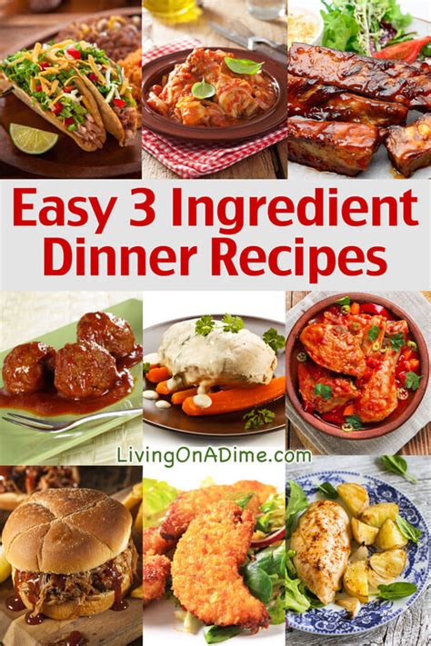 Easy 3 Ingredient Dinner Recipes Delicious Meals Fast