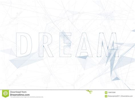 Dream Cloud Word On Abstract White Background Stock Illustration