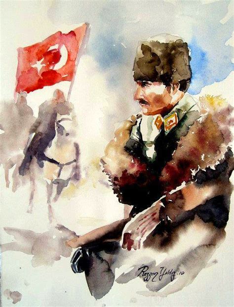 Sulu Boya İle Çizilmiş 15 Muhteşem Atatürk Portresi Turkey