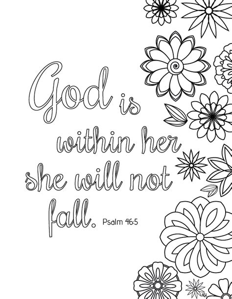 Perhaps you've never really thought about if you (and your children) should memorize scripture. Bible Verse Coloring Pages God is Within Her - Free ...