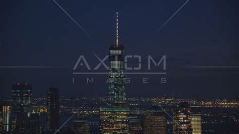 Top Of One World Trade Center At Night In Lower Manhattan