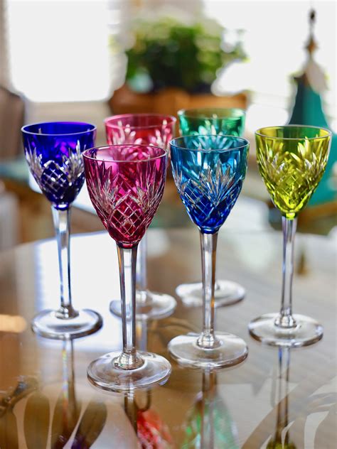 Six St Louis Crystal Wine Glasses European Antiques