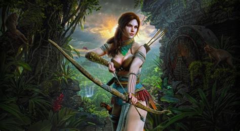 Lara Croft Hunter Girl Shadow Of The Tomb Raider Sexy 8400x4613