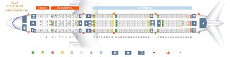Seat Map Airbus A340 600 Etihad Airways Best Seats In The Plane