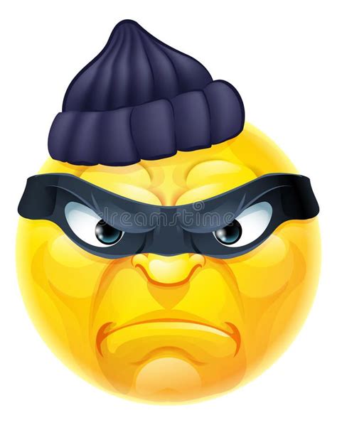 Ladrón O Ladrón Criminal De Emoji Del Emoticon Stock De Ilustración