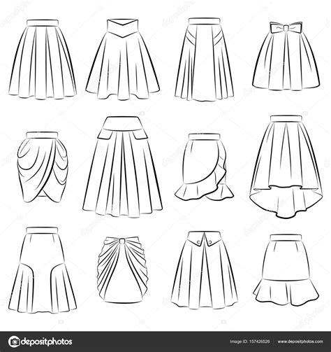 Collection Of Women Romantic Skirts Stock Vector Image By ©marzacz