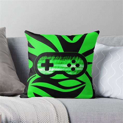 Green Gamer Throw Pillow For Sale By Umeimages Redbubble