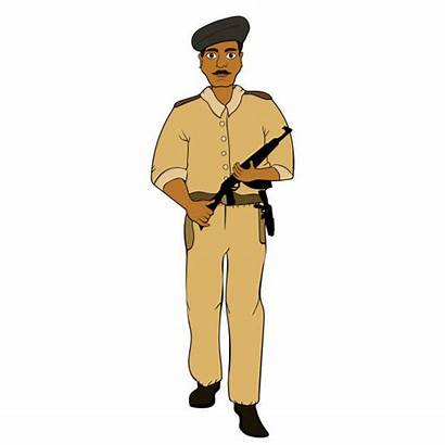 Indian Vector Policeman Clip Soldier Gun State