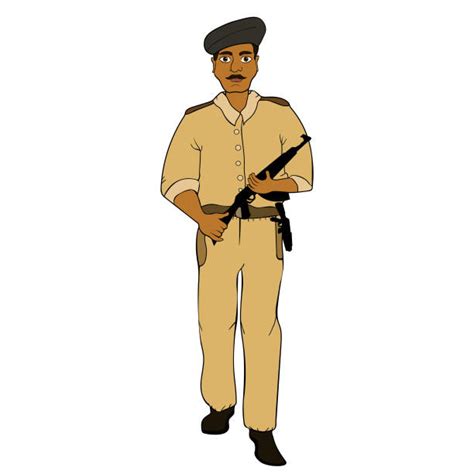 Police officers of the southern park ride on a country road. Royalty Free Indian Soldier Clip Art, Vector Images ...