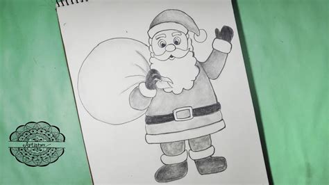 Really Very Easy Santa Claus Drawing Pencil Sketch For Beginners