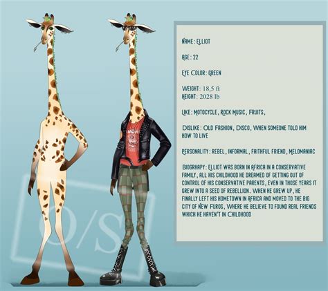 my oc giraffe anthro