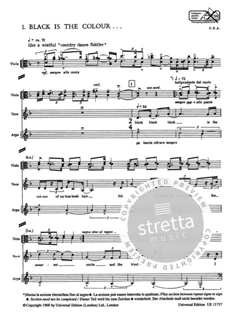 Folk Songs From Luciano Berio Buy Now In The Stretta Sheet Music Shop
