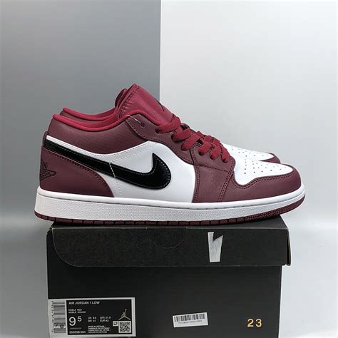 Details about nike air jordan 1 low red/black/white uk8 us9 eu42.5 confirmed order. Air Jordan 1 Low Noble Red/White/Black For Sale - The Sole ...