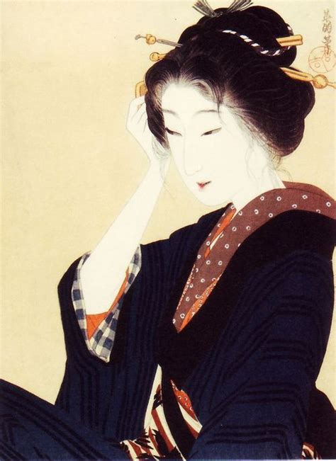 Eiho Hirezaki 鰭 崎 英 朋 Traditional Japanese Art Geisha Art Japan Art