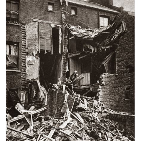 World War I House Bombed Na Home Destroyed And Child Killed By A Bomb