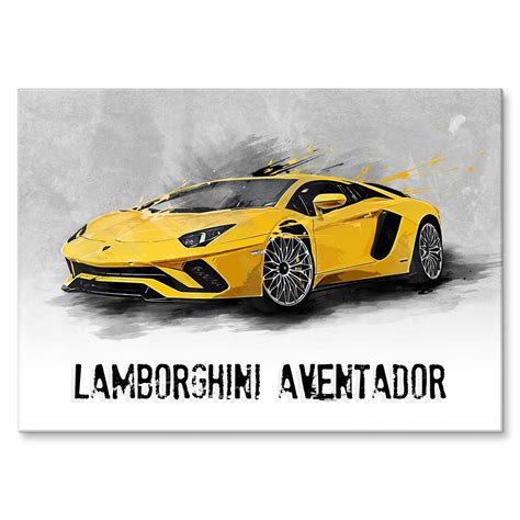 Metal Poster Lamborghini Aventador Steelposter