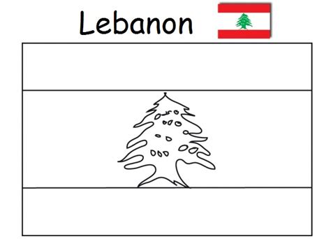 Geography Blog Lebanon Colouring Flag