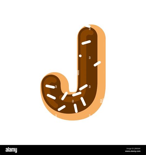 Letter J Donut Font Doughnut Alphabet Sweet Lettering Candy Abc Sign
