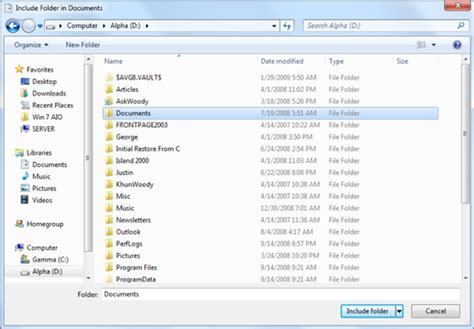 How To Customize Windows 7s Documents Library Dummies
