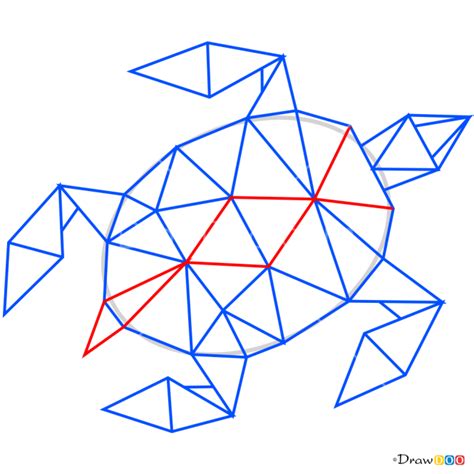 How To Draw Turtle Geometric Animals