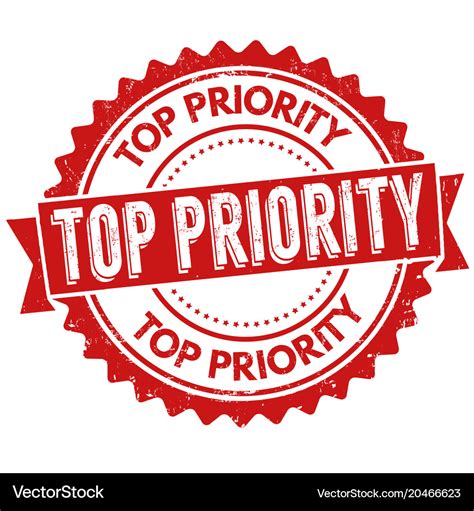 Top Priority Grunge Rubber Stamp Royalty Free Vector Image