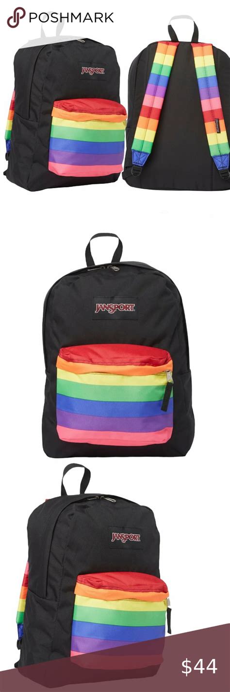 Jansport High Stakes Rainbow Backpack Lgbtq Pride Adjustable Shoulder