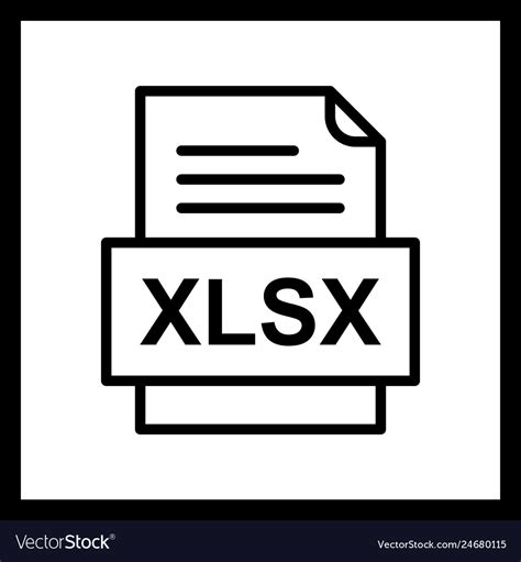 Xlsx File Document Icon Royalty Free Vector Image