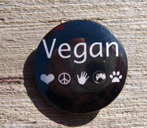 Green Vegan Pinback Button Veganism Magnet Pin Peace Keychain Vegan