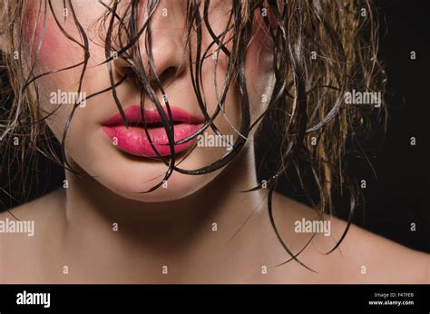 Portrait Of Beautiful Woman With Wet Hair Stock Photo Alamy