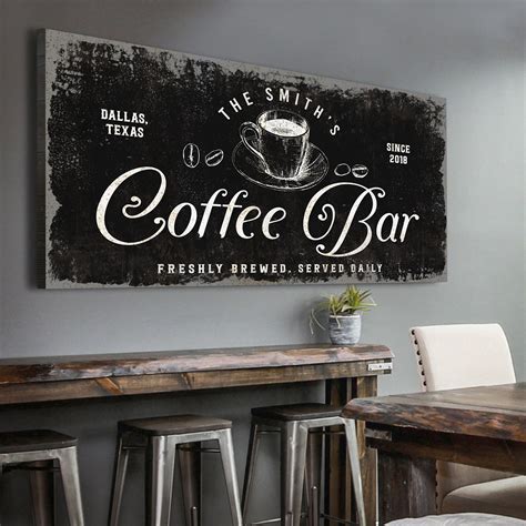 Coffee Sign Coffee Bar Decor Kitchen Coffee Station Etsy