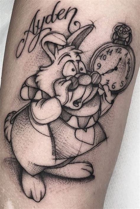 Alice In Wonderland White Rabbit Tattoo