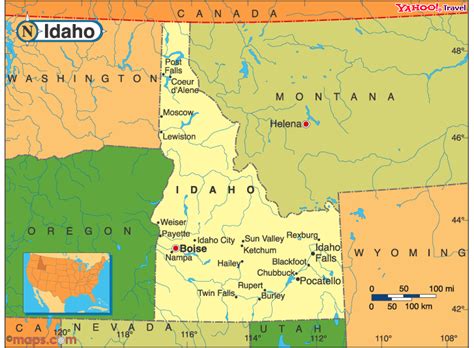 Map Of Montana And Idaho