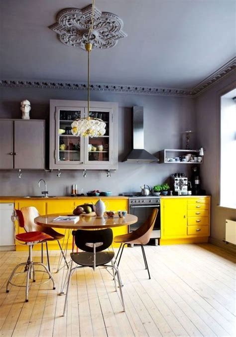Light Grey Kitchen Cabinets With Yellow Walls Two Birds Home