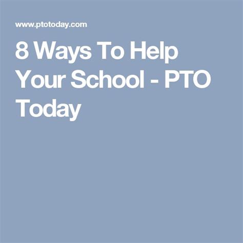 8 Ways To Help Your School Pto Today Pto Today School Pto School
