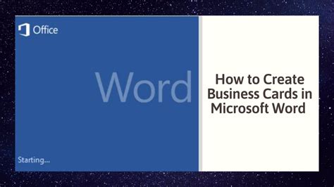 If you'd prefer to create your business card yourself, you can use the table tool to make it easier. How to Create Business Cards in Microsoft Word - YouTube