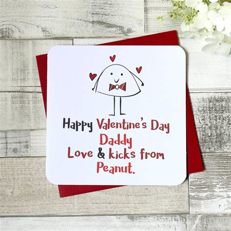 Happy Valentines Day Daddy Love From Bump Card By Parsy Card Co