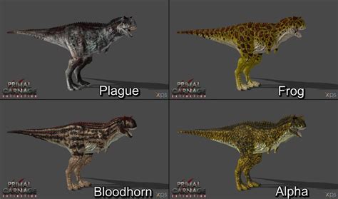 Pce Carno Skin Pack 1 By Phelcer Prehistoric Animals Prehistoric