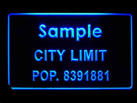 Personalized Custom City Limit Name With Population Decor Neon Sign St3