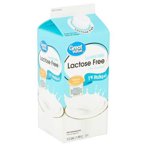 Great Value Lactose Free 1 Lowfat Milk 12 Gal