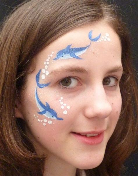 Sweet Dolphins Face Painting Dolphin Face Paint Mermaid Face Paint