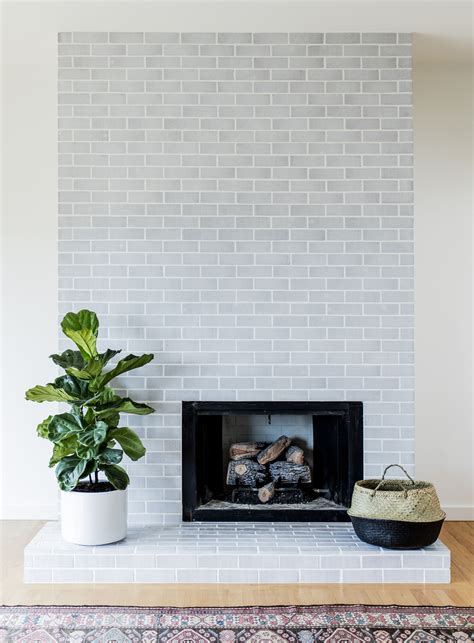 We decided to do this to our dated brick fireplace, and today i'll walk you through the entire the idea of taking a paint brush to the fireplace was definitely a bit scary, but i felt like i really had nothing to lose since i could always just paint it if. 3 Hot Fireplace Tile Trends in 2020 | Glazed brick ...