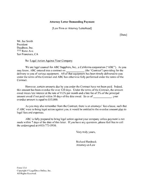 Law Firm Letter Template