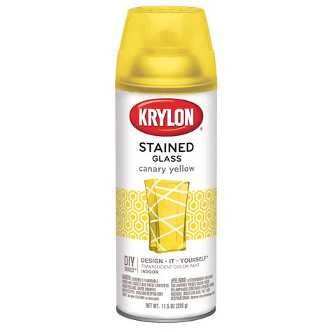 Krylon Stained Glass Canary Yellow Aerosol Spray Paint 115oz