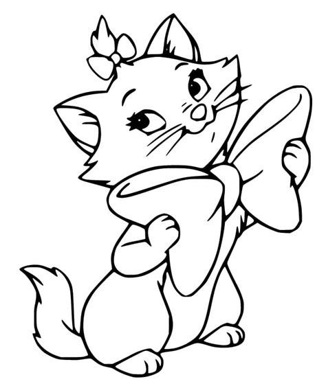 Marie Cat Is Laughing Coloring Page Free Printable Coloring Pages For