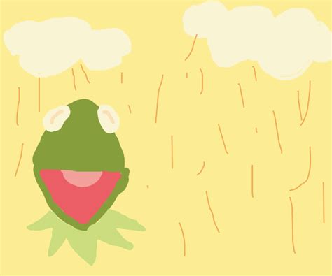 Cute Girl Outside In A Raincoat And Frog Hat Drawception