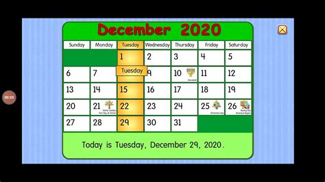 Starfall Calendar For December 29th 2020 Youtube