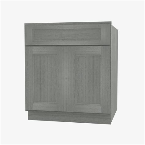 Tg B30b Double Door 30 Inch Base Cabinet Midtown Grey House Of Cabinet