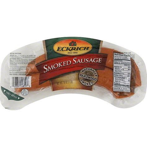 eckrich naturally hardwood smoked made w pork turkey and beef smoked sausage 16 oz pack brats