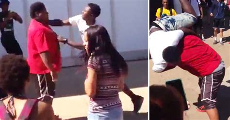 A punch in the face. Weak Bully Gets Body Slammed After Punching Big Kid In ...